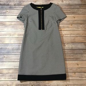 Tahari Arthur Levine black & white shift dress 4